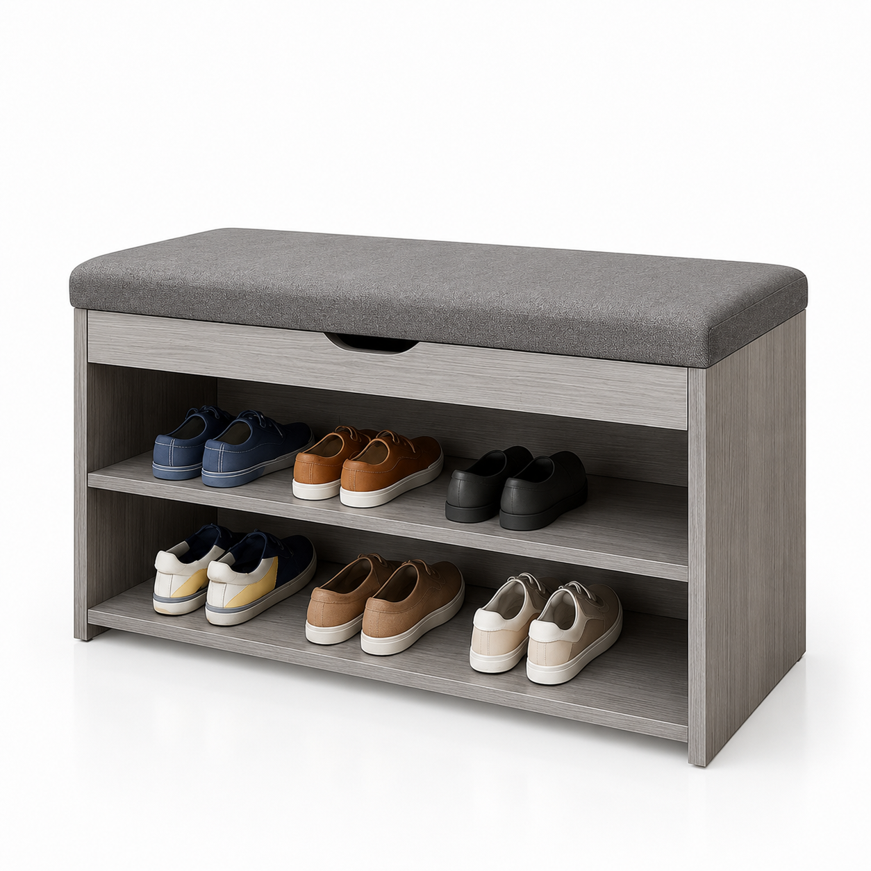 Zapatero cojin 2 niveles gris