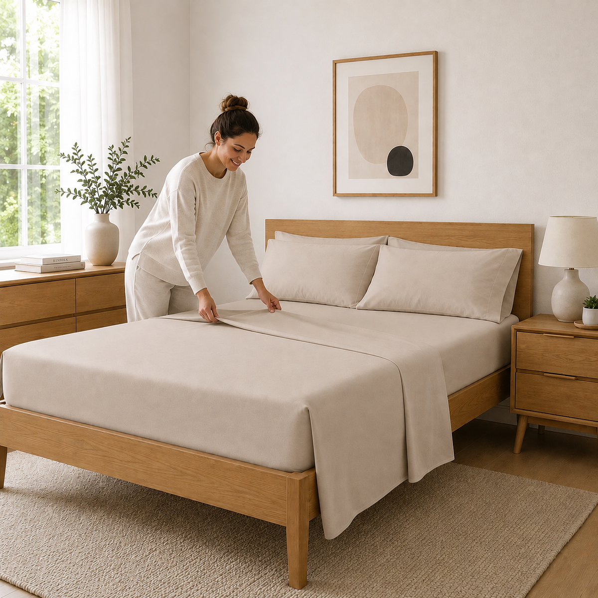 Juego de Sabana Biancobelo Home Crema