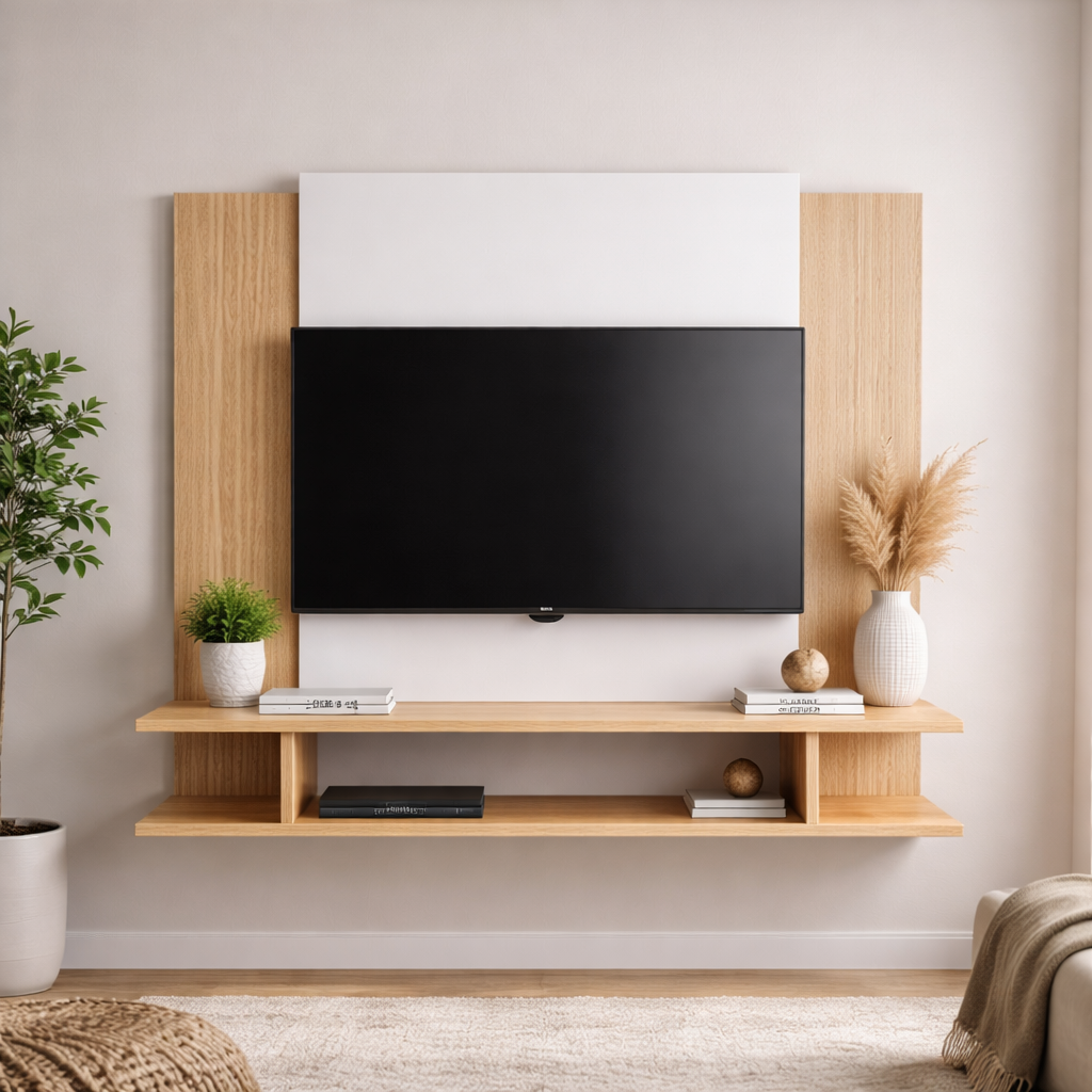 Panel TV 50" Home Nova Madera Clara