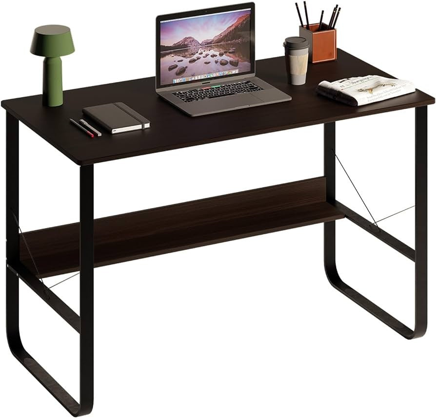 Escritorio industrial reforzado dark wood