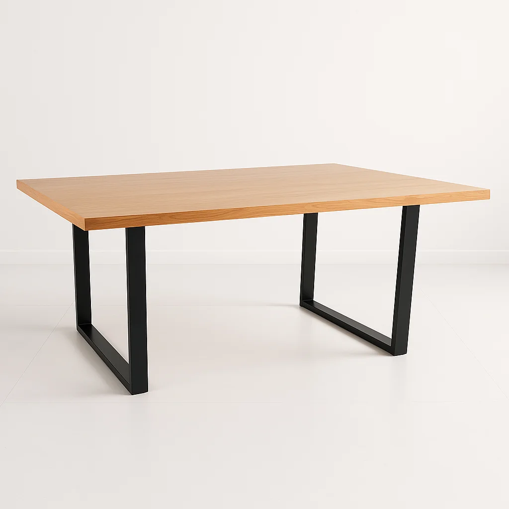 Mesa de Comedor Estilo Industrial 160x90 Madera Clara