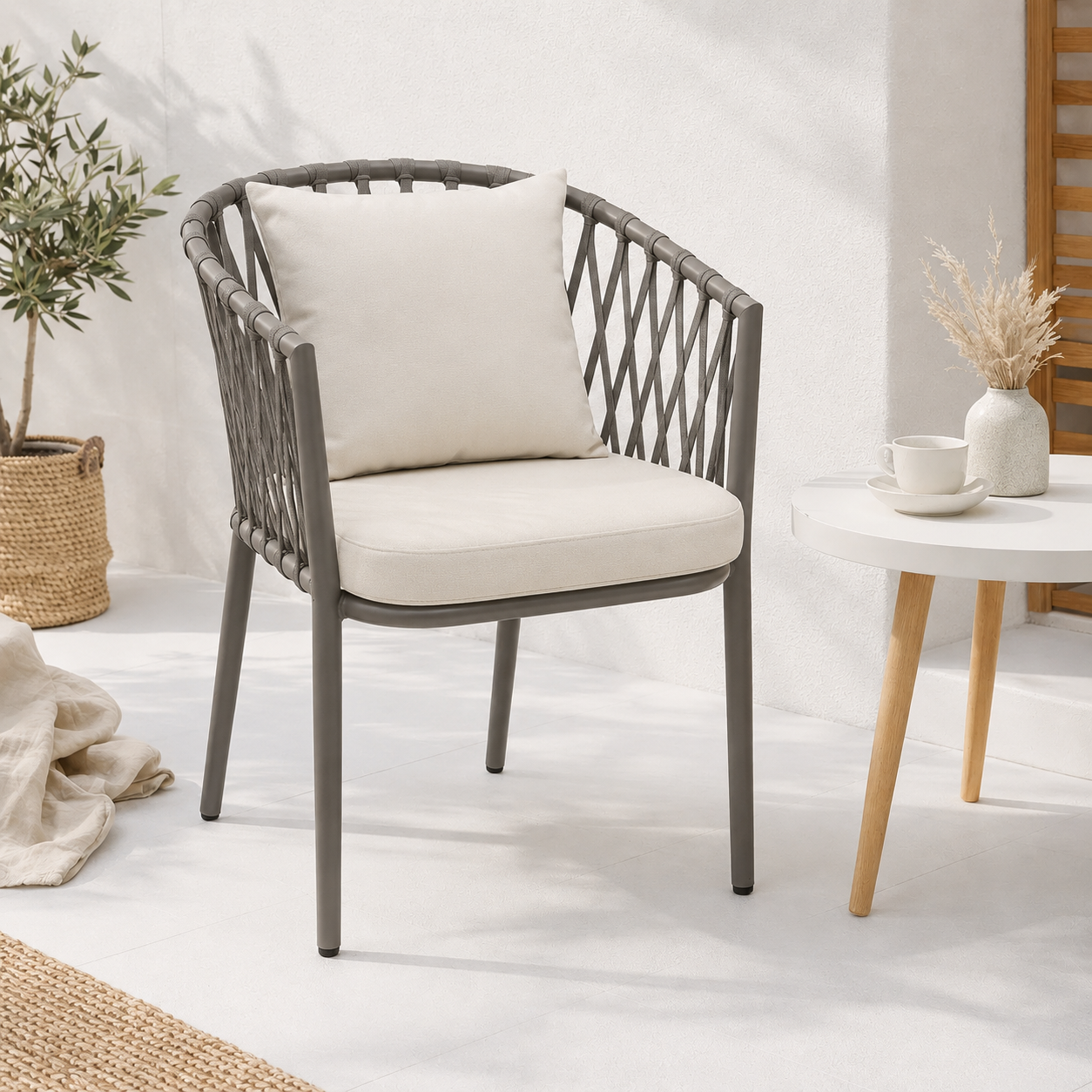 Silla de Terraza Trame - Aluminio y Cuerda