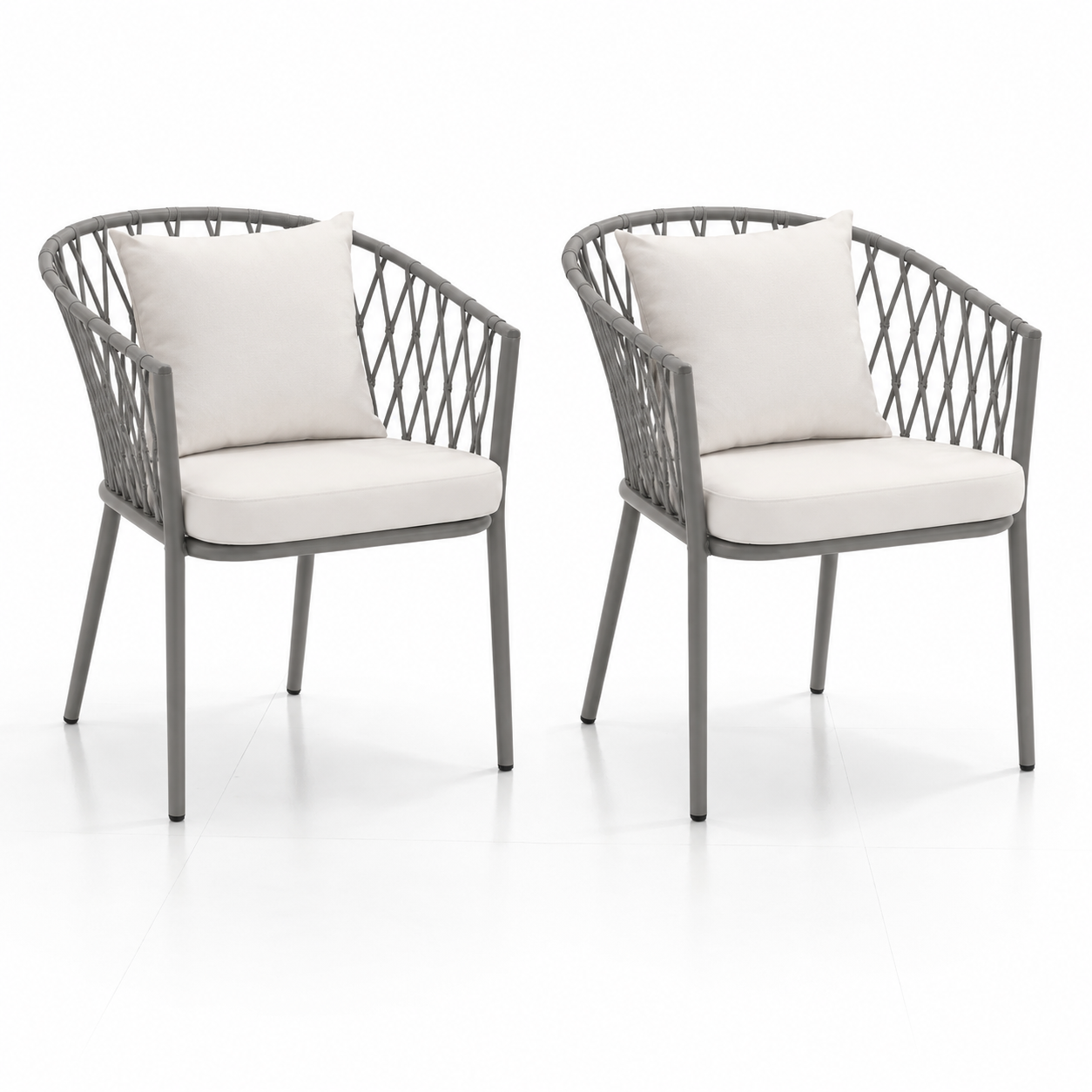 Pack de 2 Sillas de Terraza Trame - Aluminio y Cuerda