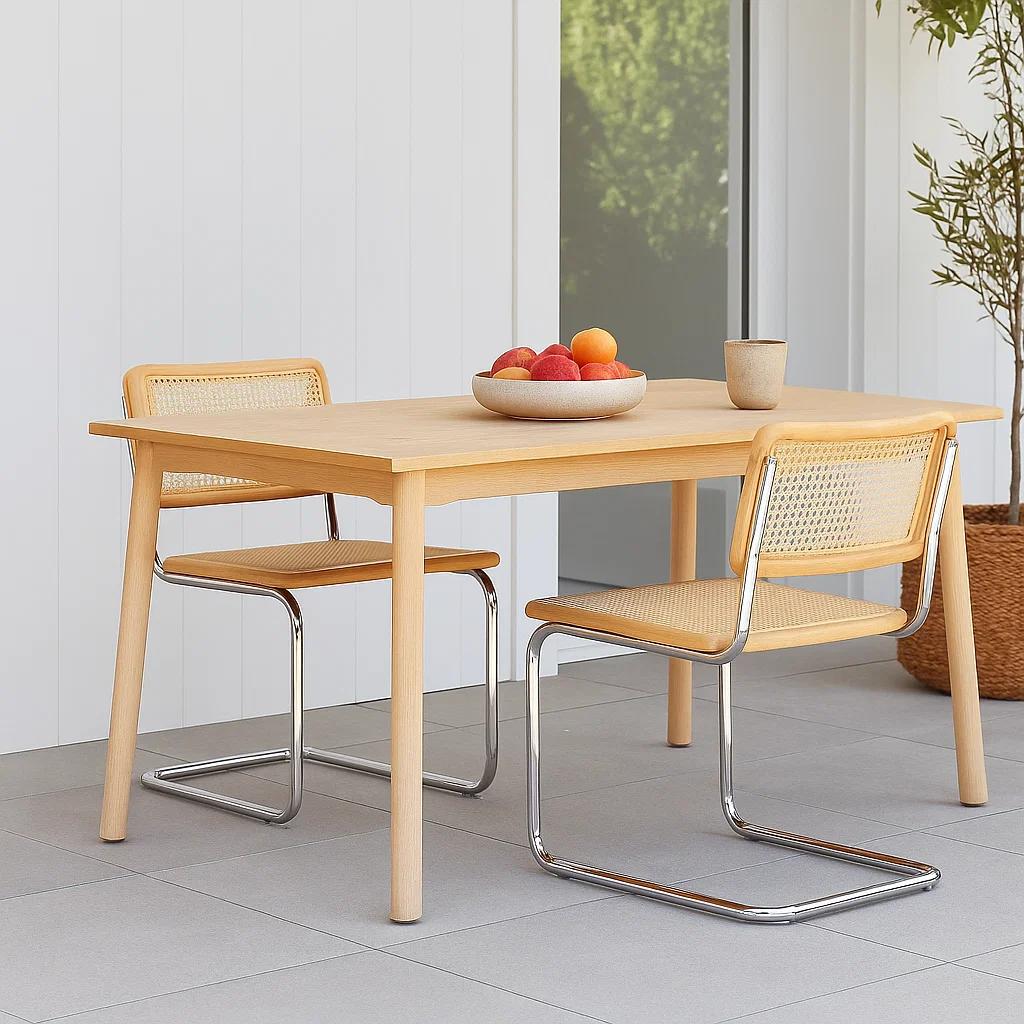 Pack de 2 Sillas Breuer Madera y Rattan - Madera