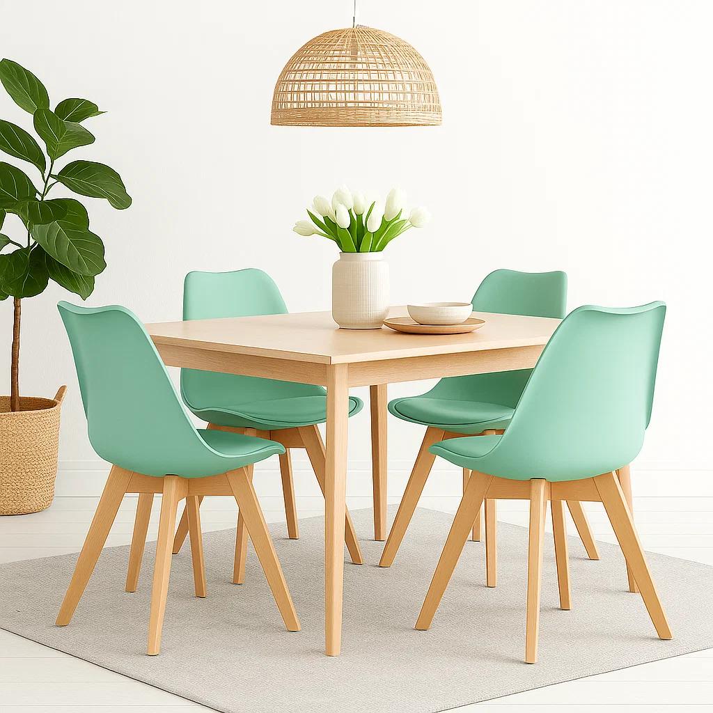 Pack de 4 Sillas Tulip Menta