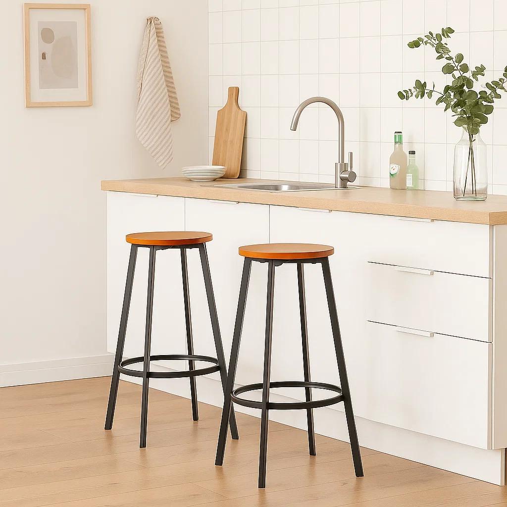Pack de 2 Pisos taburete de bar elipse industrial