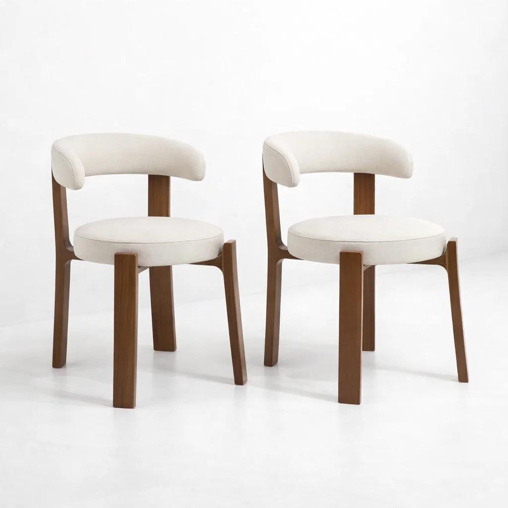 Pack de 2 Sillas Sitiales Hima Respaldo Curvo -  Blanca