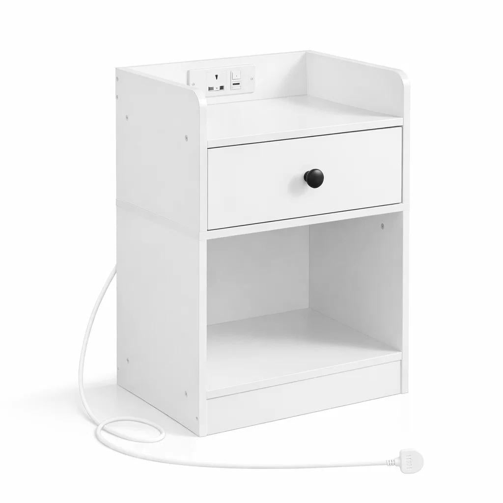 Velador Luma Mini con Enchufe Integrado Compacto - Blanco