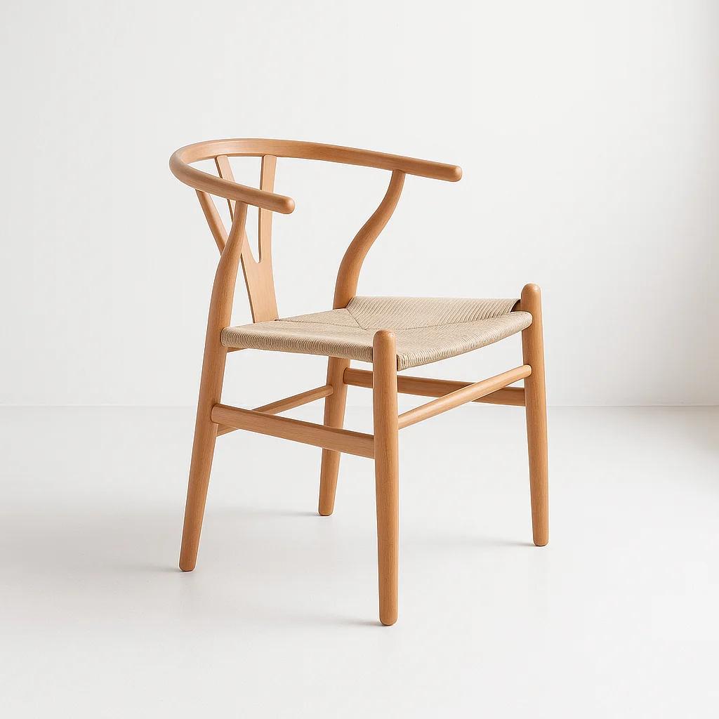 Silla Wishbone Madera y Hilo de cuerda - Natural