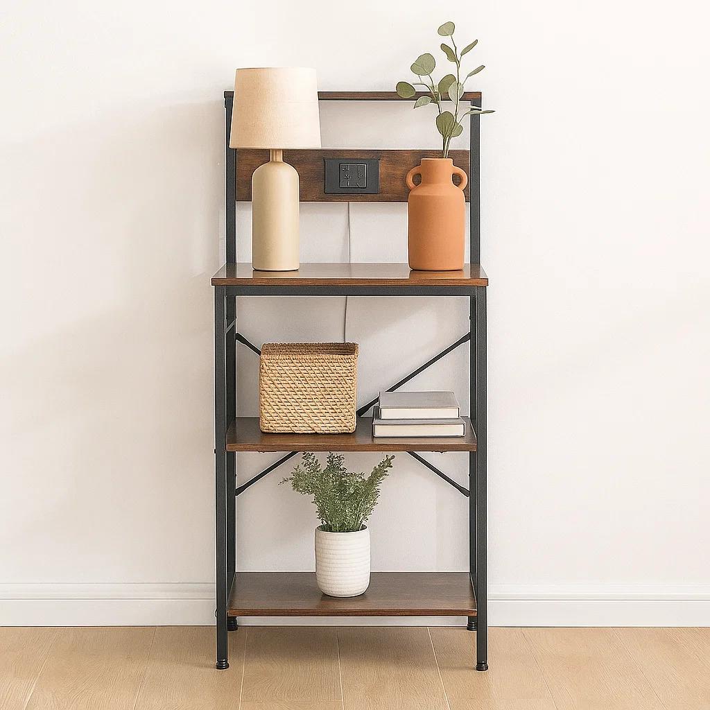 Rack Organizador Rustik Pro con Estación de Carga Integrada (2 Enchufes + 2 USB)