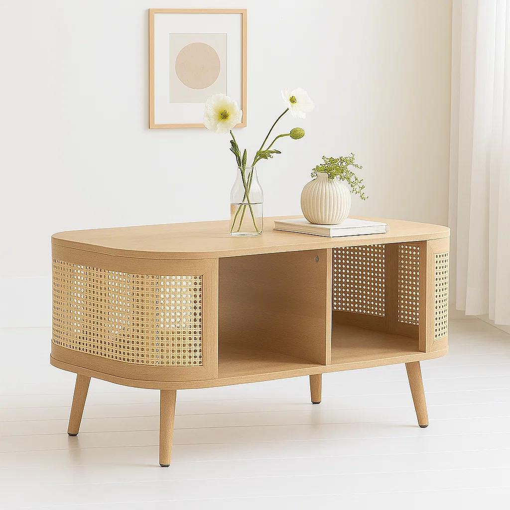 Mesa de Centro Siena Rattan - Natural