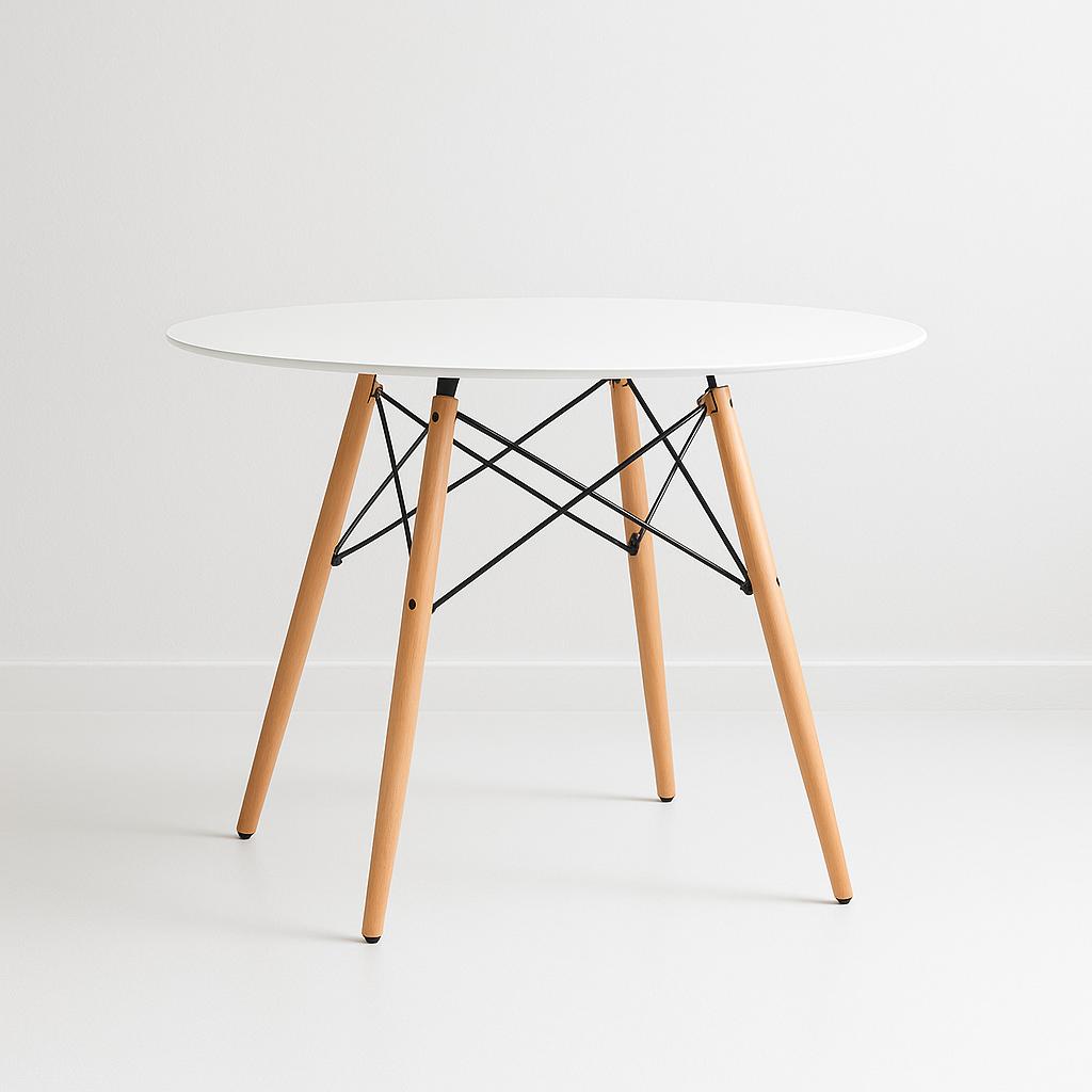 Mesa de Comedor Eames 100cm redonda - Blanca