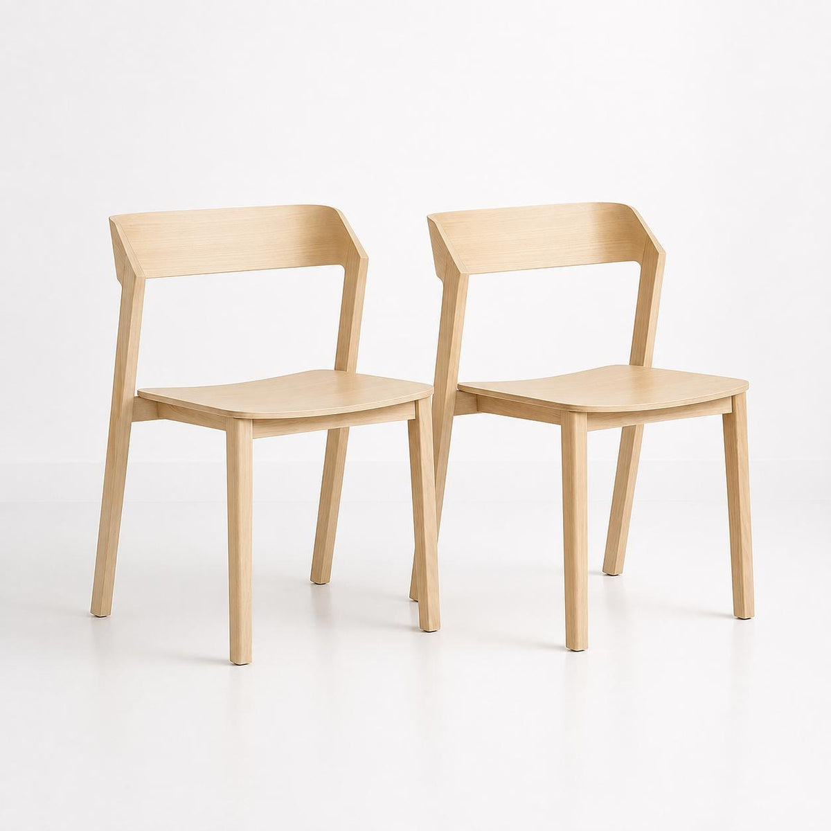 Pack de 2 Sillas de Comedor Madera Rover Viena Natural