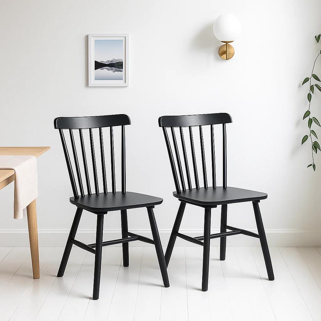 Pack de 2 Sillas Windsor Madera - Negra