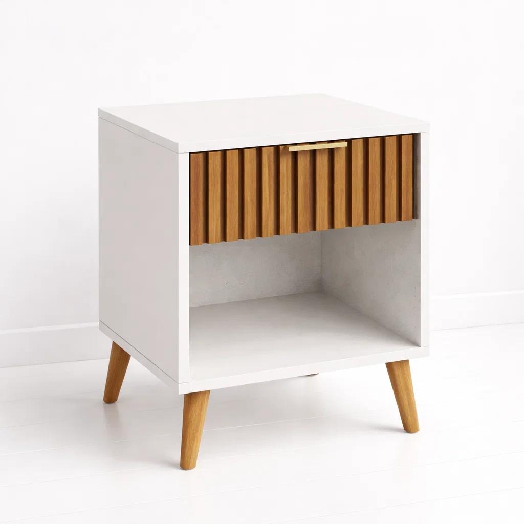 Velador Toulouse Blanco / Madera