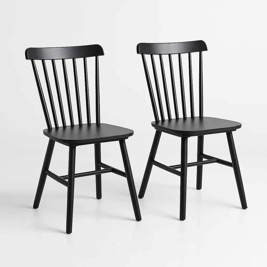 Pack de 2 Sillas Windsor Madera - Negra