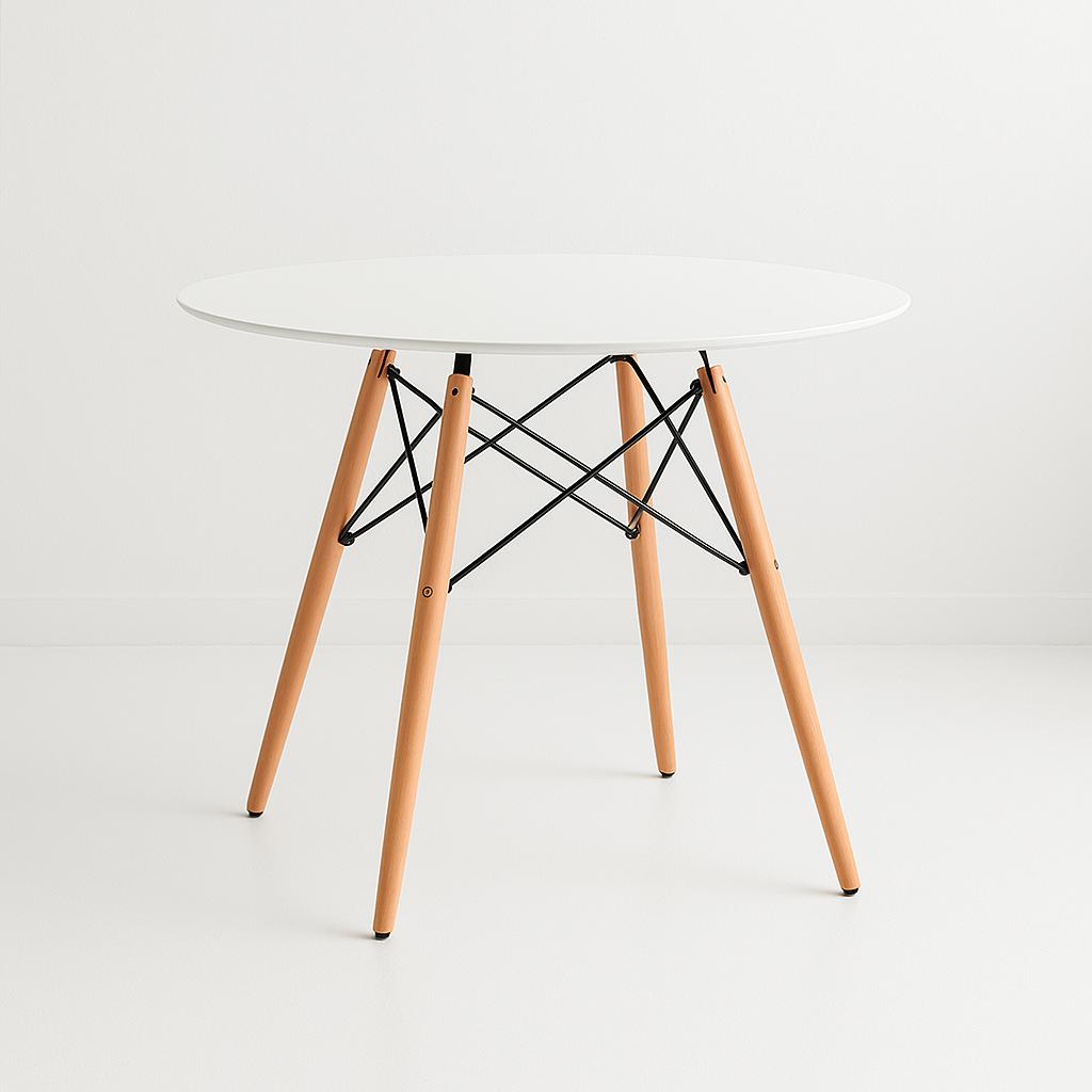 Mesa de Comedor Eames 80cm redonda - Blanca