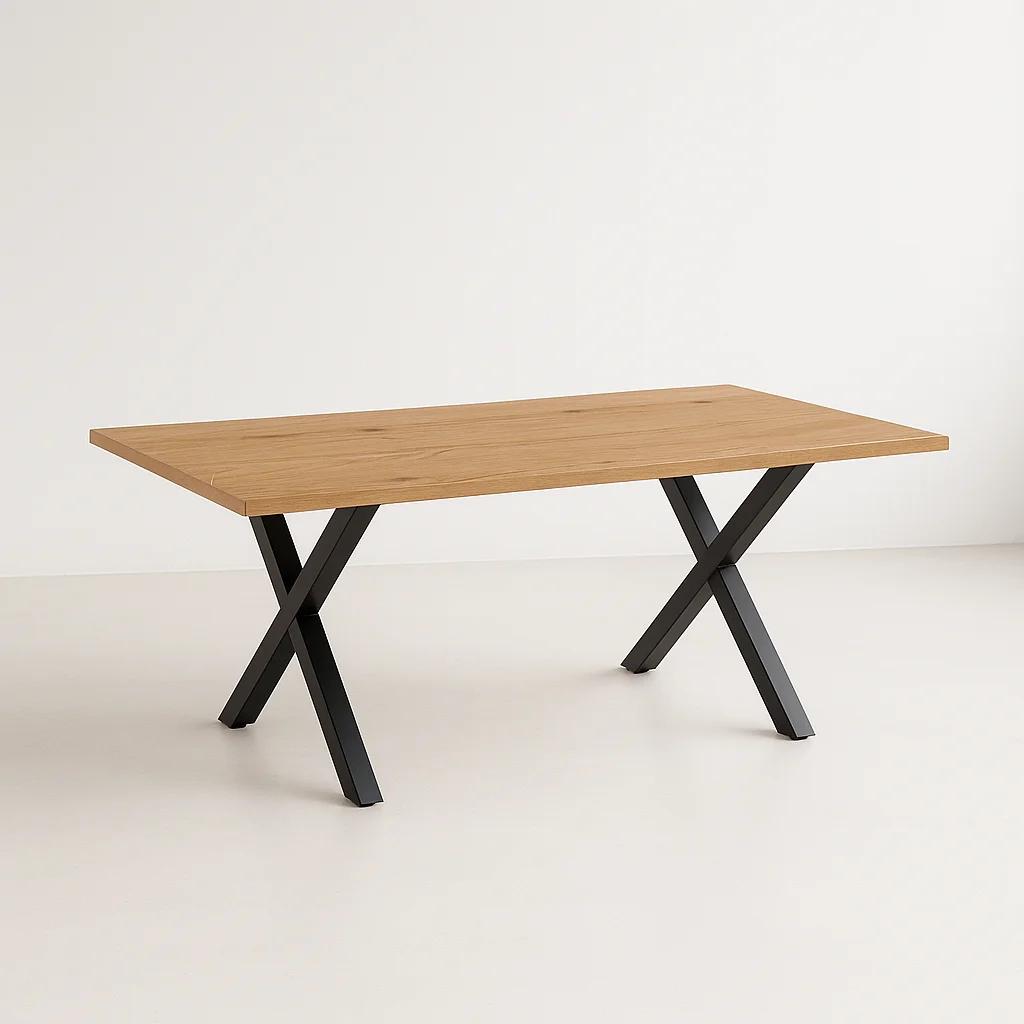 Mesa industrial Color Madera y Metal Cross 180x90