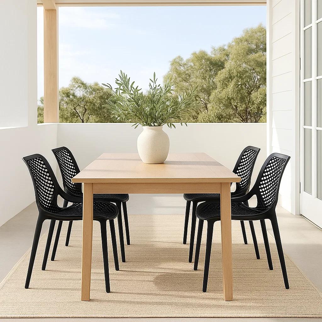 Pack de 4 Sillas de Terraza Air Berlín - Negras