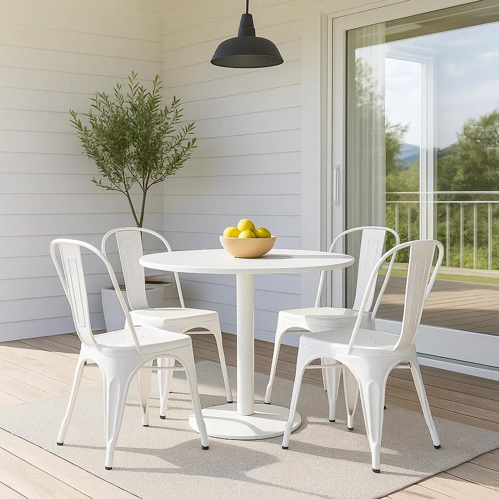 Pack de 4 sillas Tolix Blancas