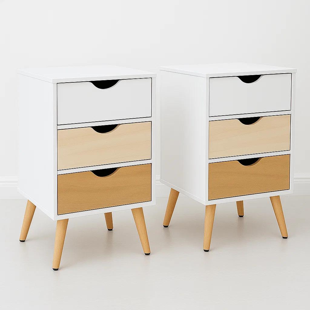 Pack de 2 Veladores Eames 3 niveles 40x35x62