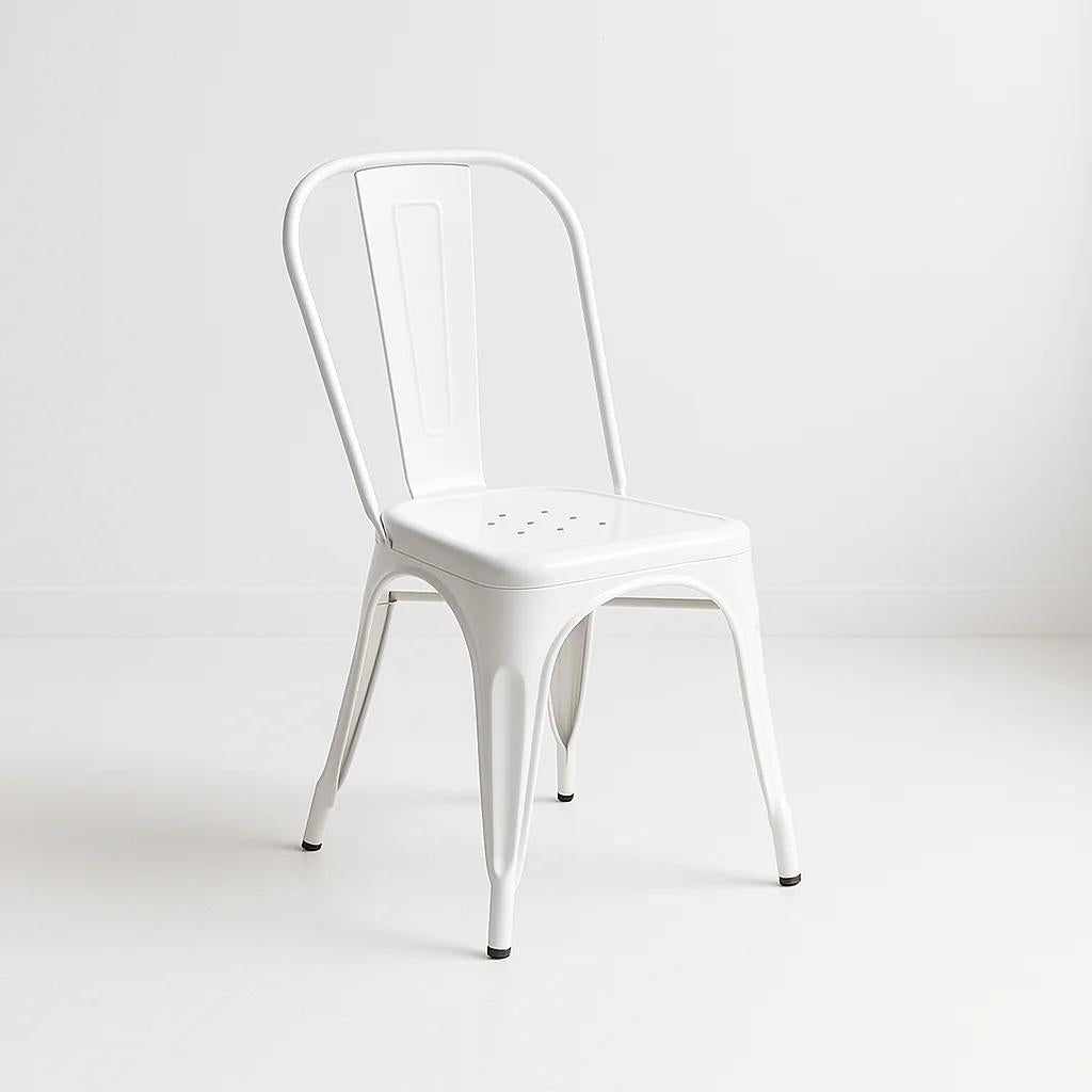 Silla Tolix de Comedor o Terraza Exterior - Blanca