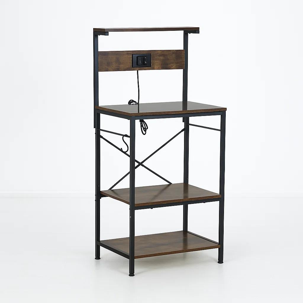 Rack Organizador Rustik Pro con Estación de Carga Integrada (2 Enchufes + 2 USB)