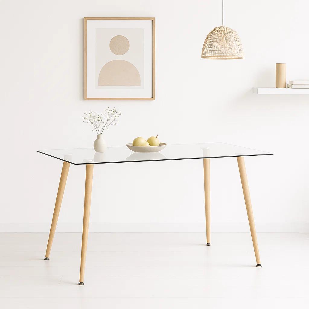Mesa de Comedor Vidrio Rectangular 120x80