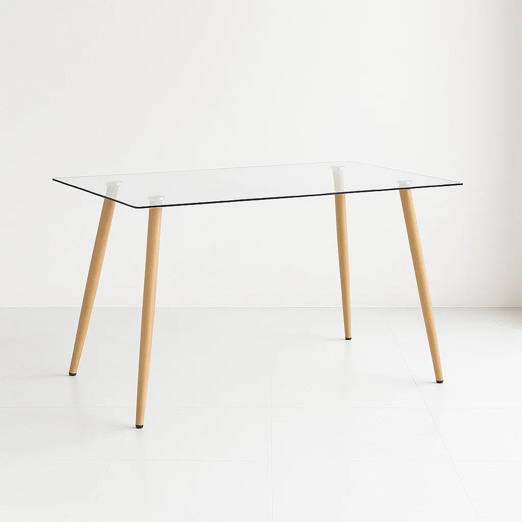 Mesa de Comedor Vidrio Rectangular 120x80