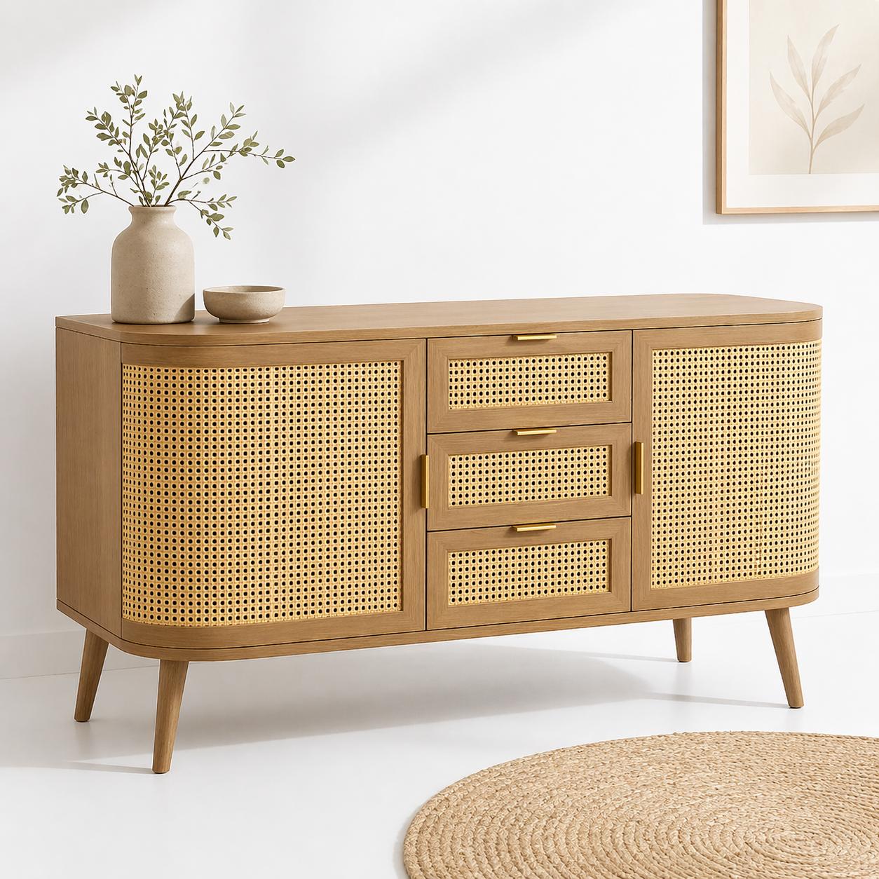 Rack de TV Siena Rattan - Natural