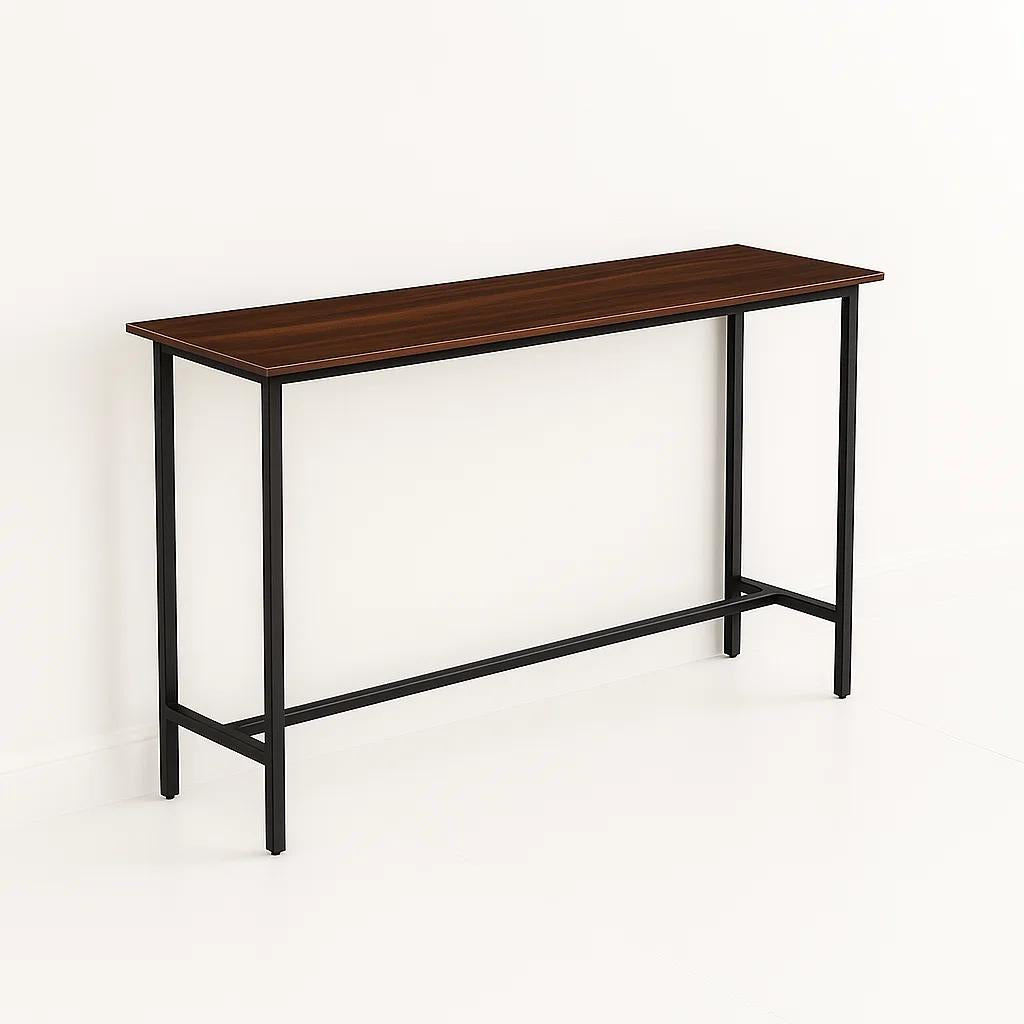 Mesa de Arrimo o Bar Alta Rustik - Madera Oscura Walnut