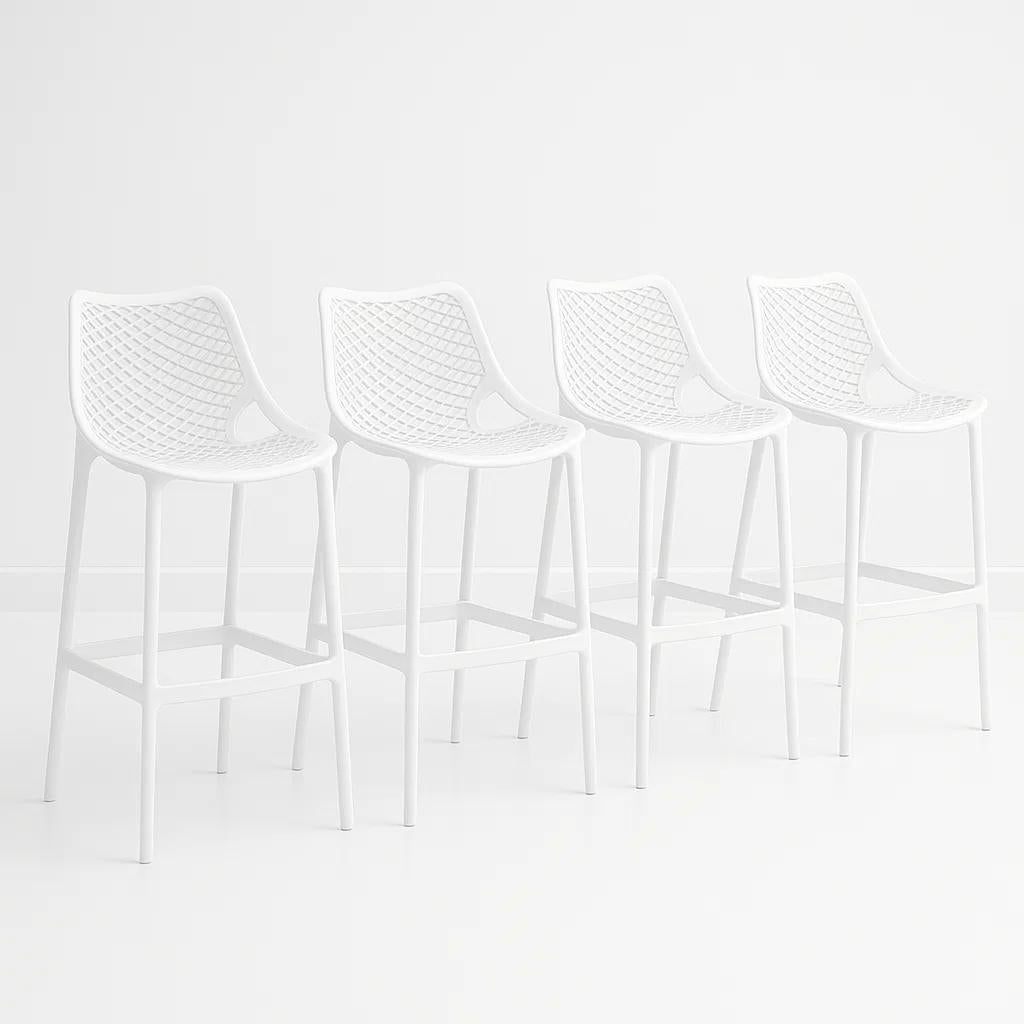 Pack de 4 Taburetes Piso de Bar Terraza Exterior Air Berlín