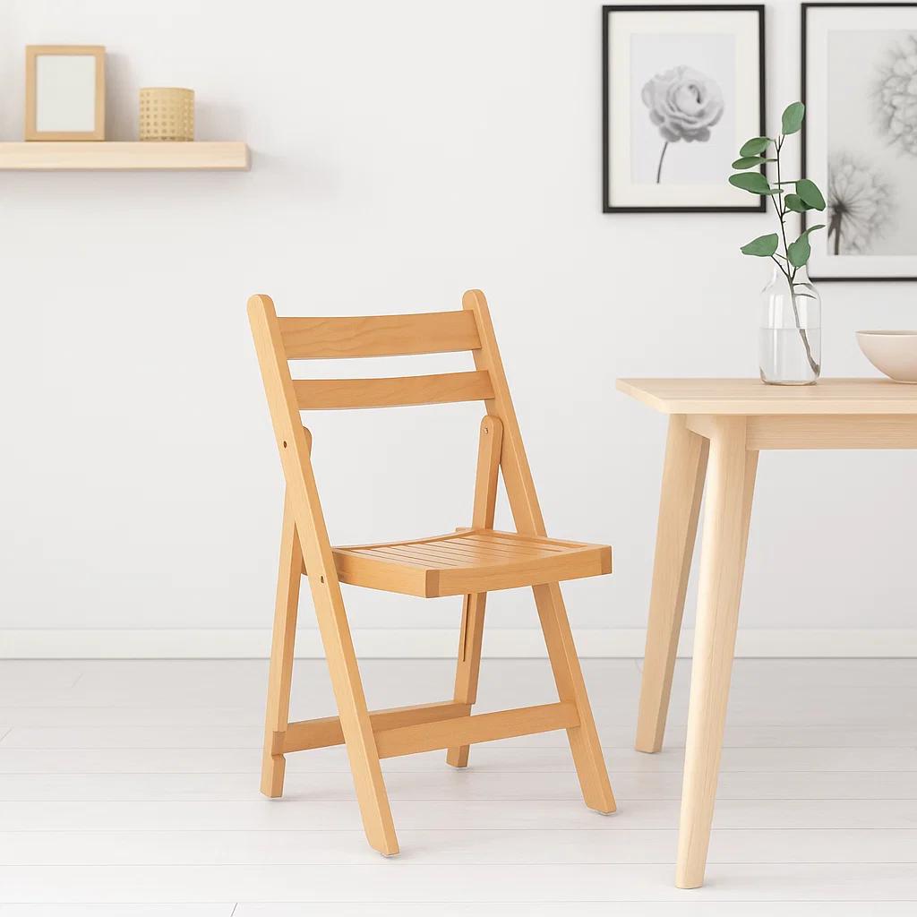 Silla Duna Plegable de Madera Natural