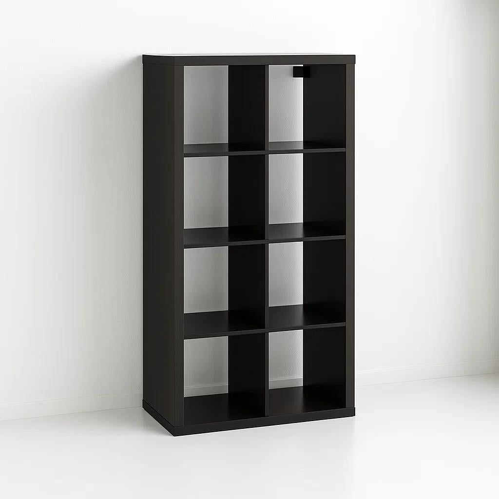 Estante Modular Zyno con 8 Compartimentos 39x76x146 - Negro