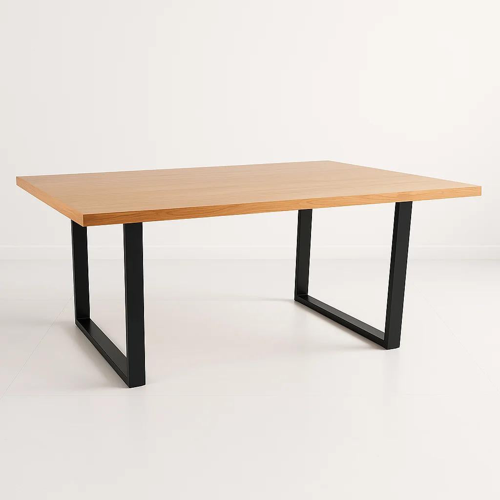 Mesa de Comedor Estilo Industrial 160x90 Madera Clara
