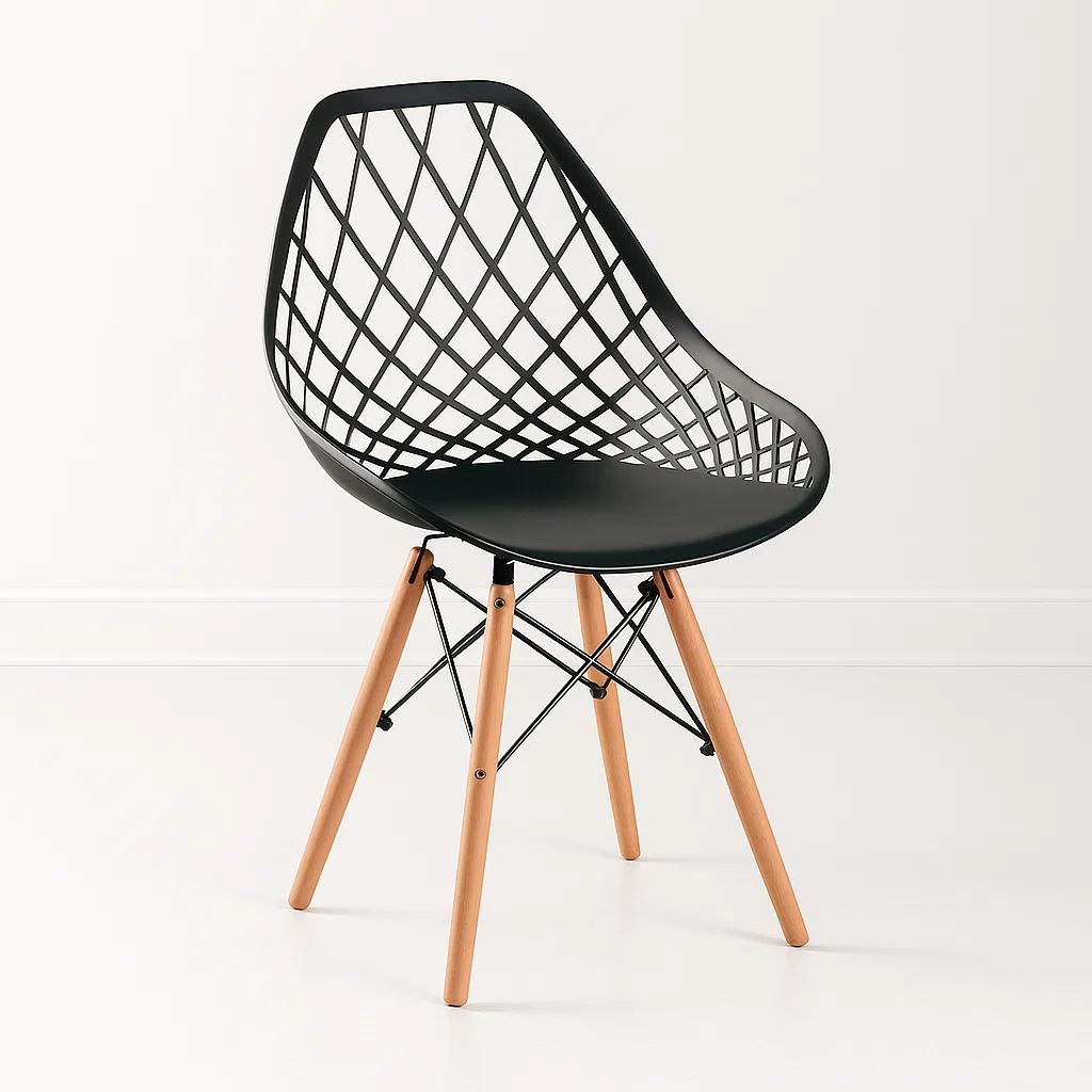 Silla Eames Enrejada Mesh - Negra