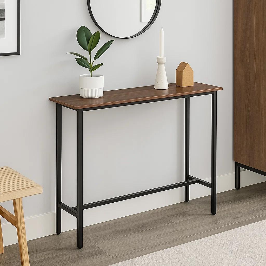 Mesa de Arrimo o Bar Alta Rustik - Madera Oscura Walnut