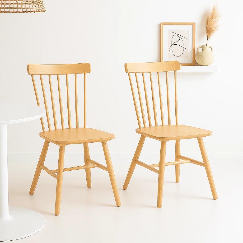 Pack de 2 Sillas Windsor Madera - Natural