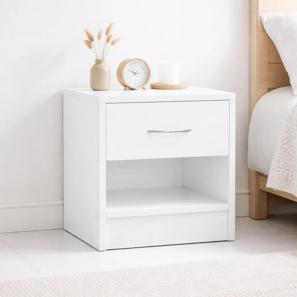 Pack de 2 Veladores KLAKU 39x28x41 - Blanco