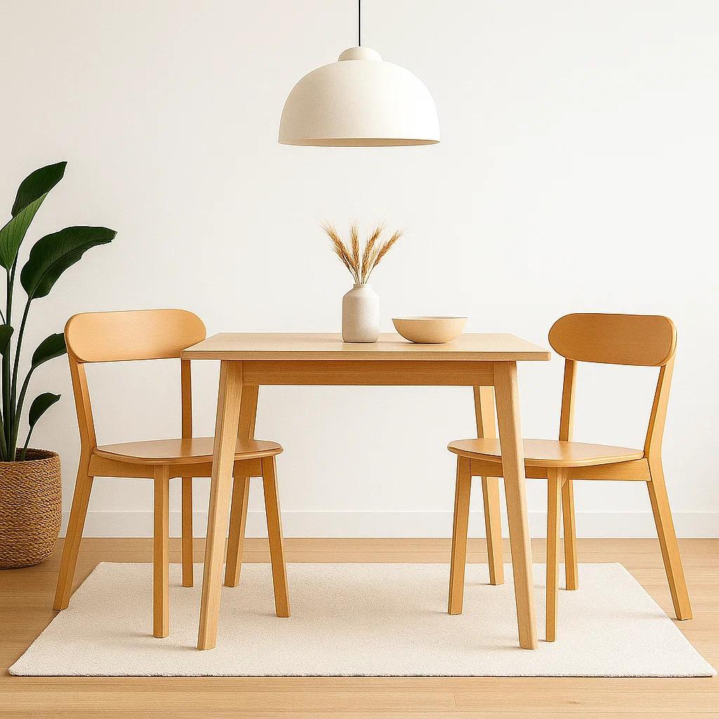 Pack de 2 Sillas Fresno de Madera - Natural