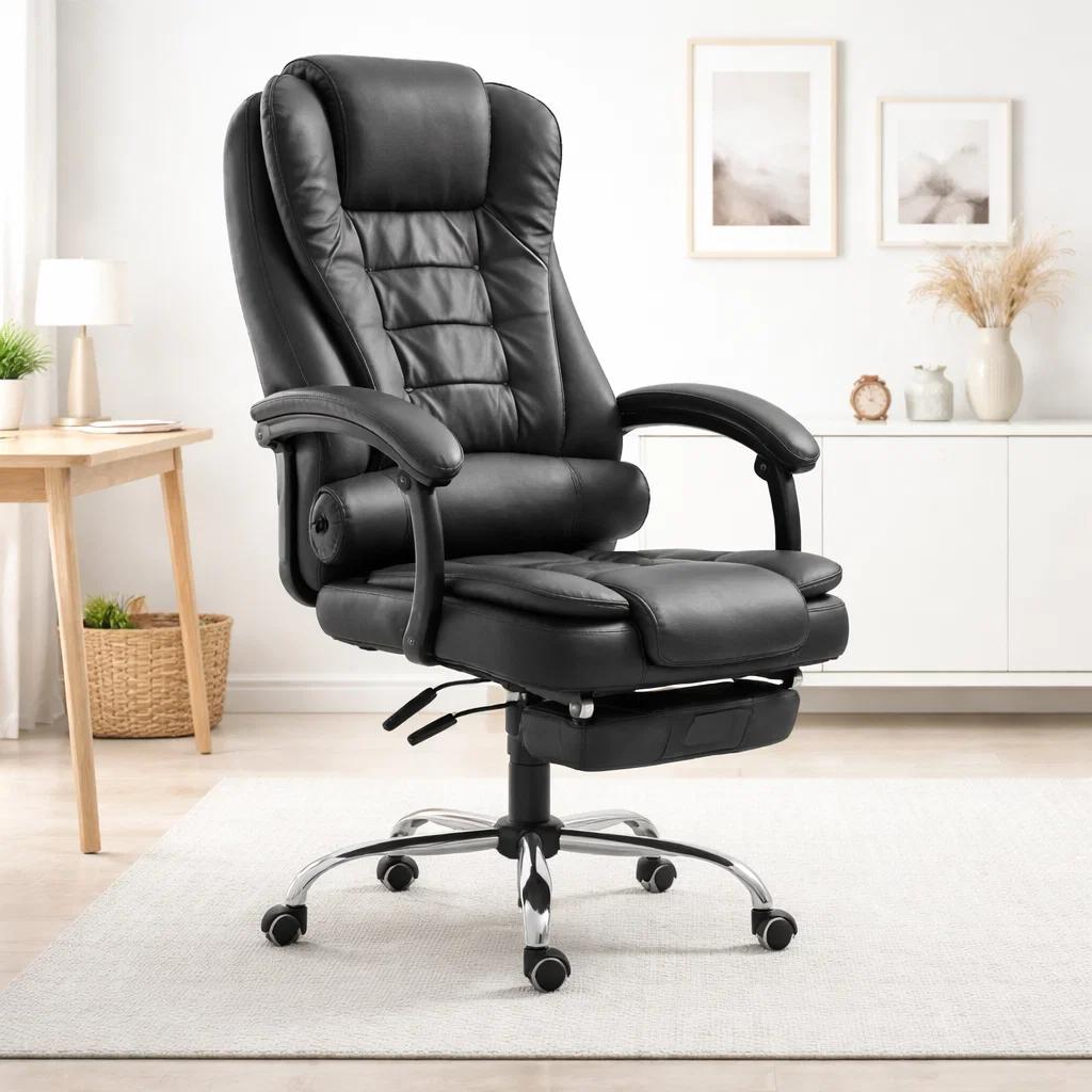 Silla ejecutiva masajeadora negra