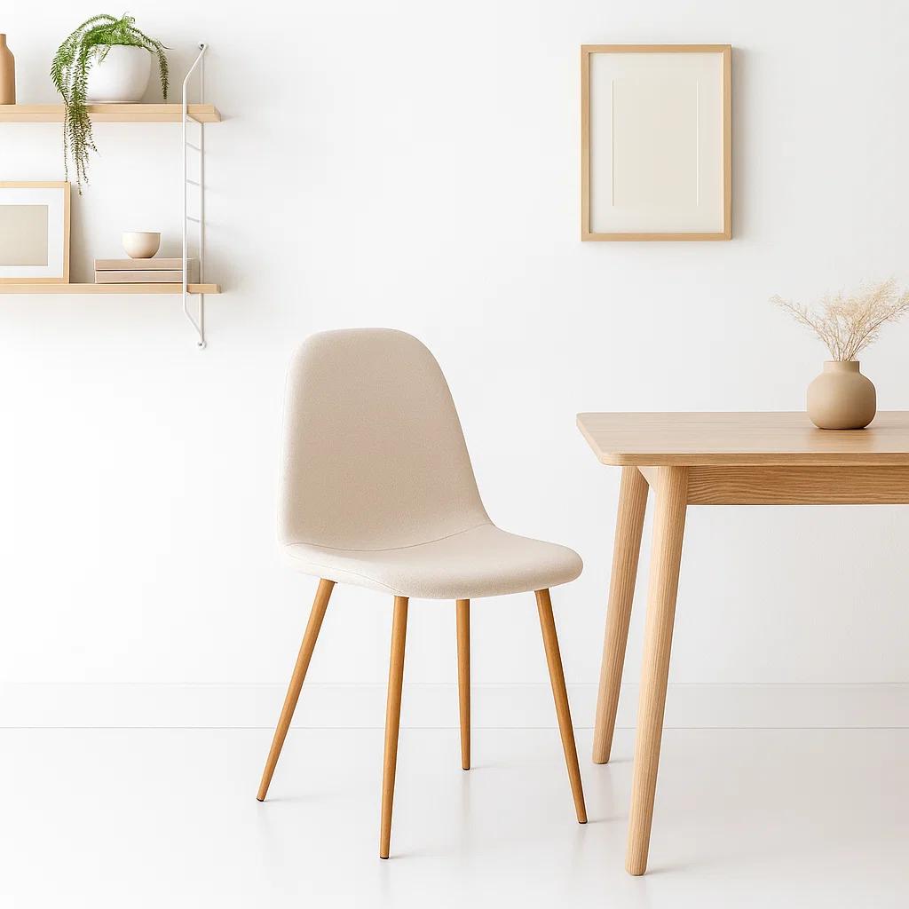 Silla Spoon Velvet - Crema
