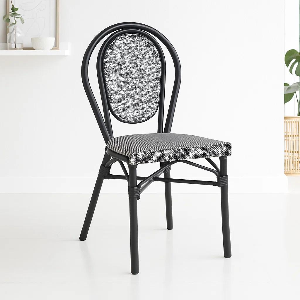Silla Provence Parisina Rattan - Gris Claro