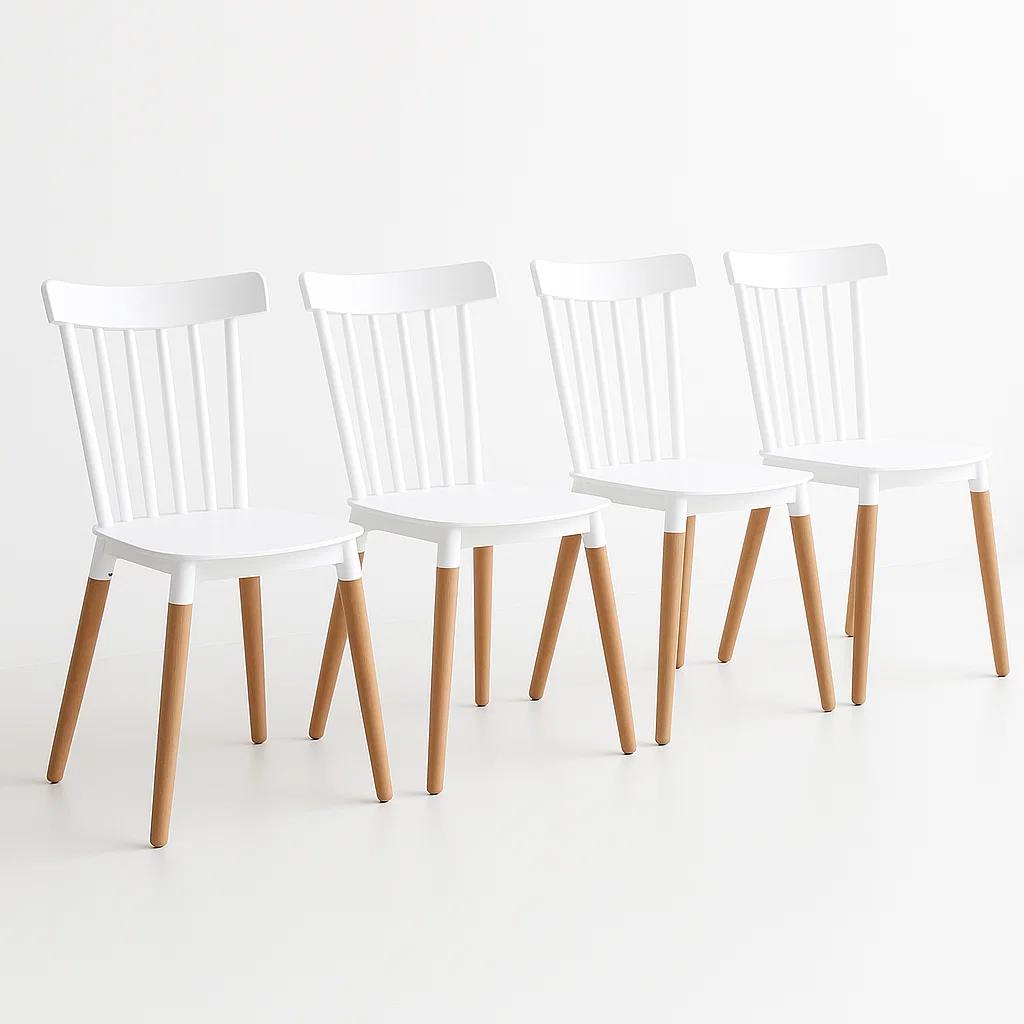 Pack de 4 Sillas Windsor Blancas