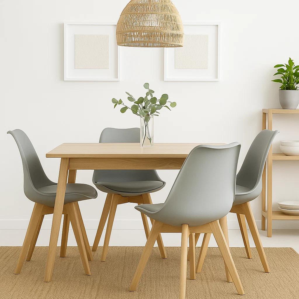 Pack de 4 Sillas Tulip Gris