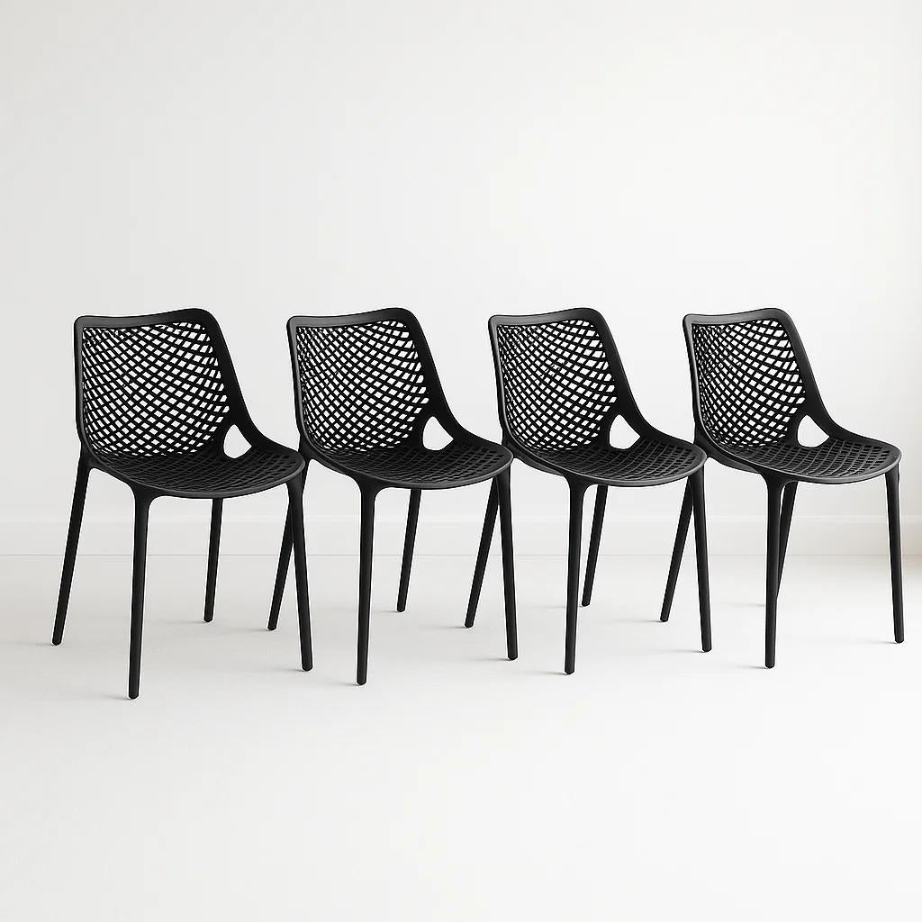 Pack de 4 Sillas de Terraza Air Berlín - Negras