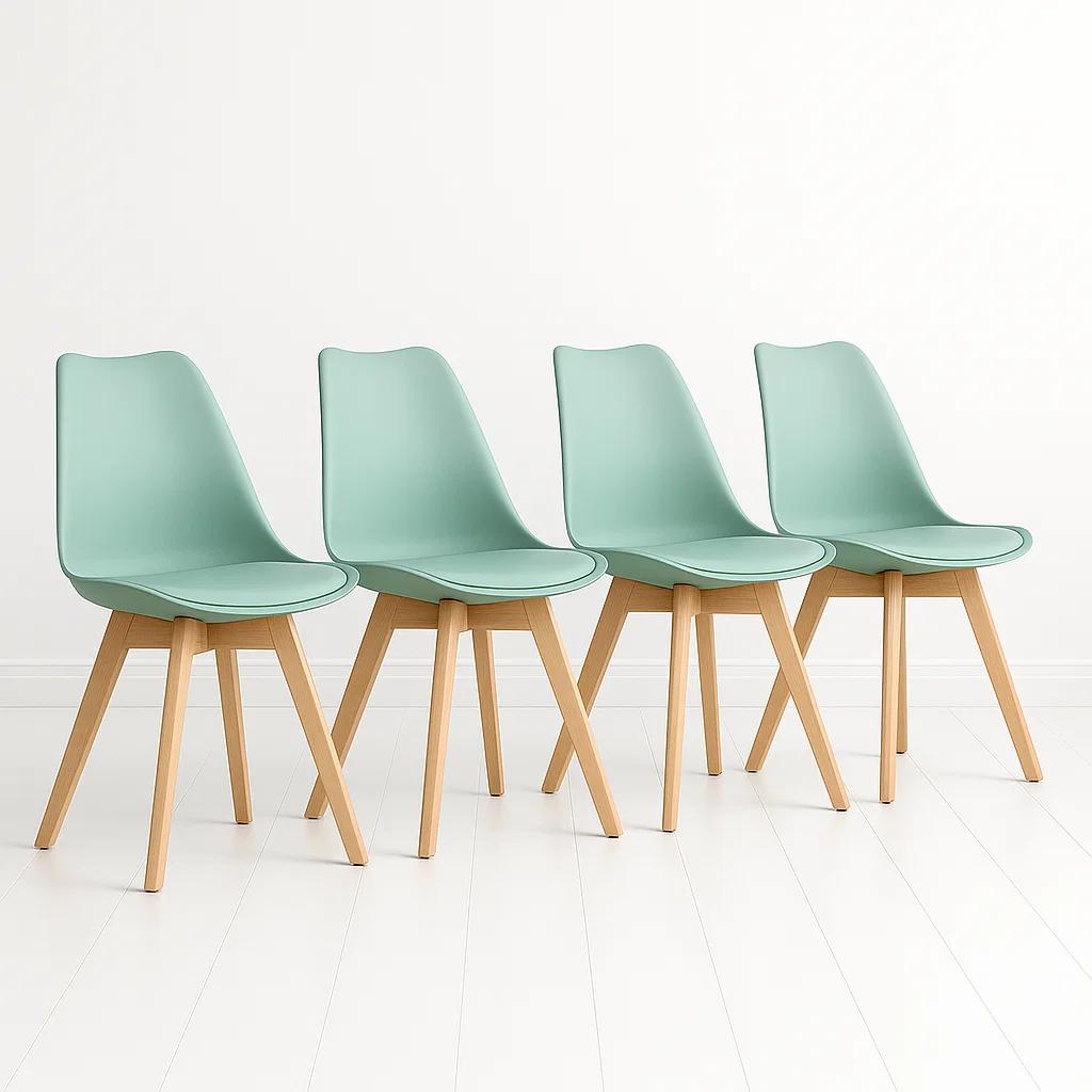 Pack de 4 Sillas Tulip Menta