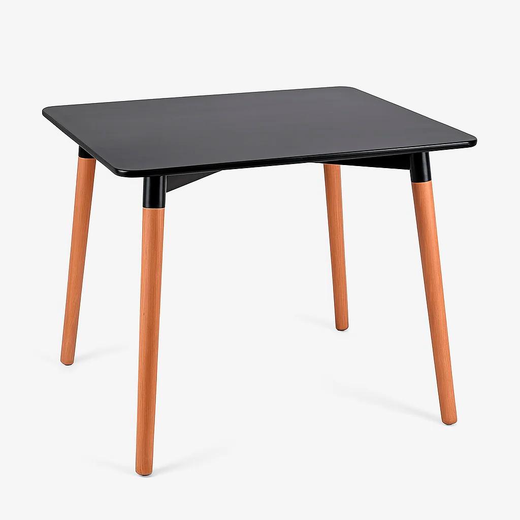 Mesa Cuadrada de Comedor Eames 80x80cm - Negra