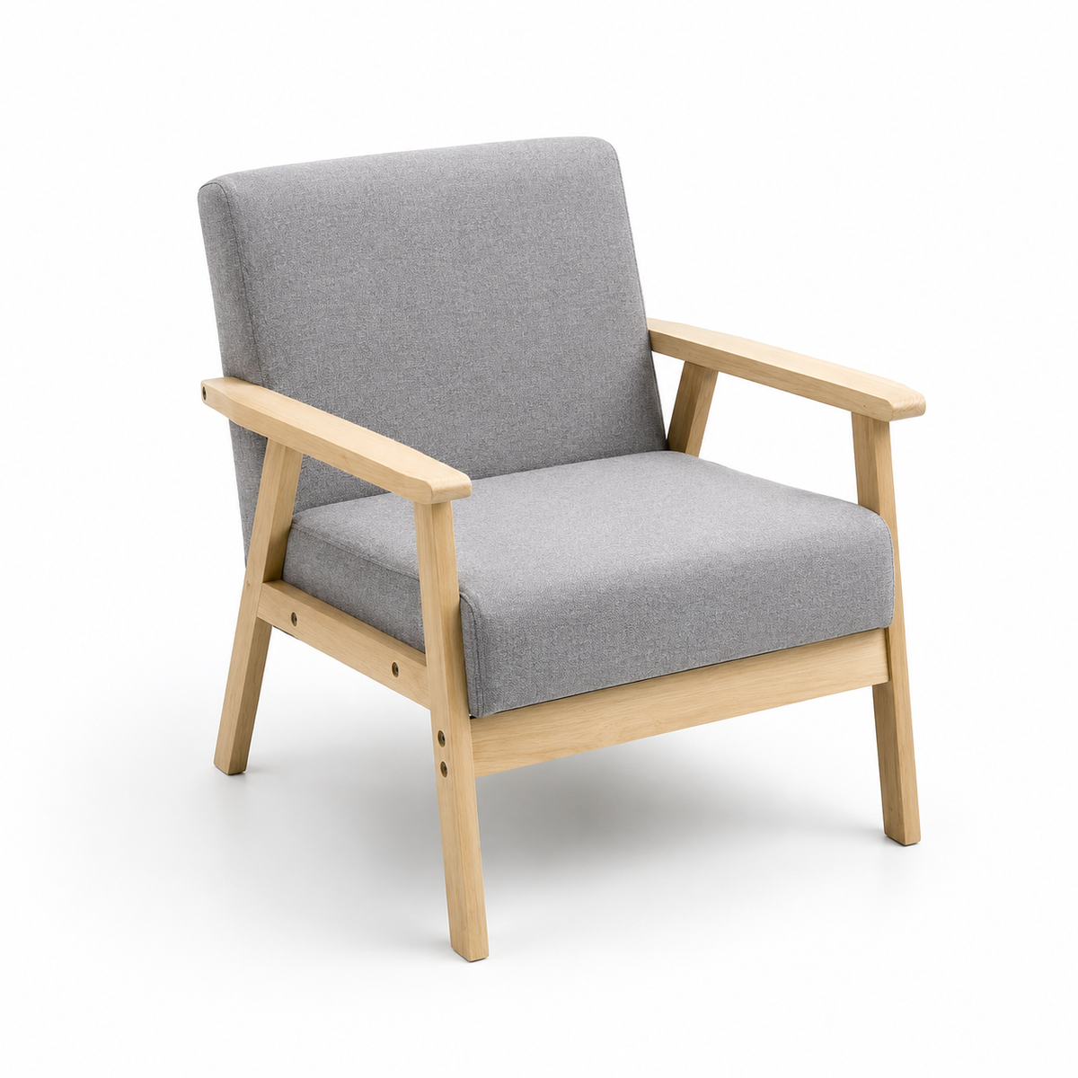 Poltrona madera Reims gris oscuro